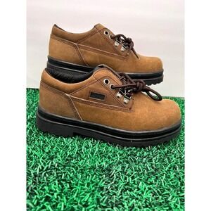 Lehigh Transports Brn Suede Work Shoes Steel Toe Mens 8W Safety Utility Durable